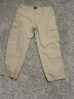 Magenta Men's Tan Cargo Pants with Multiple Pockets